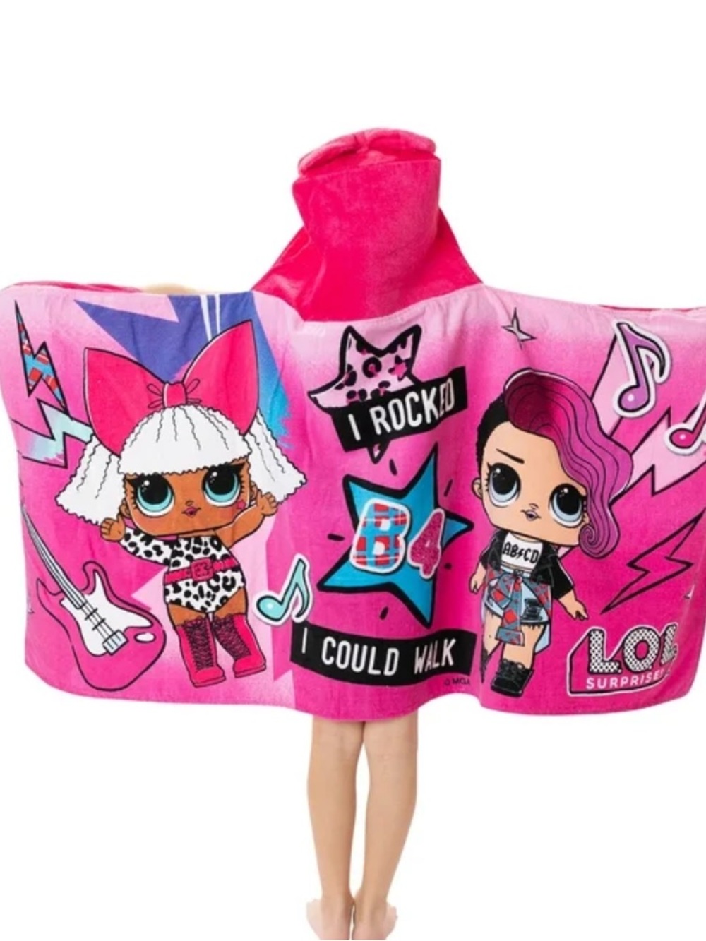 L.O.L. Surprise! Pink hooded Beach bath Towel